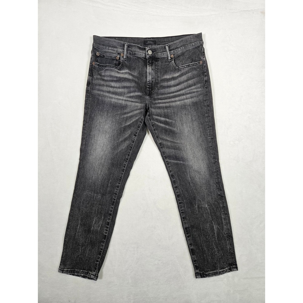 Polo Ralph Lauren The Tompkins Skinny Crop Jeans Mens 31 Faded Black Denim